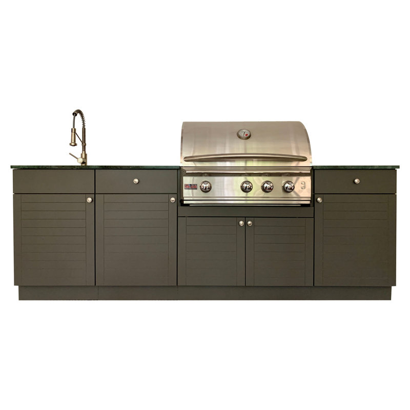 Marbella Outdoor Inc. 98" 4Piece Outdoor Kitchen Wayfair